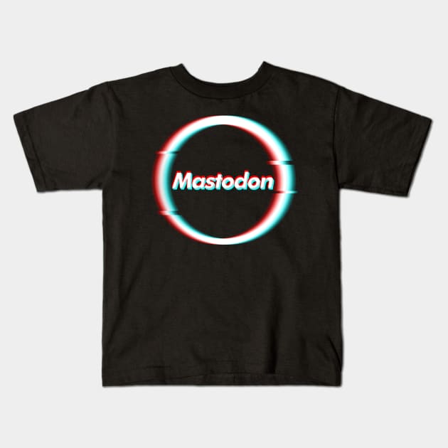 Glitch art - Mastodon Kids T-Shirt by PREMAN PENSIUN PROJECT